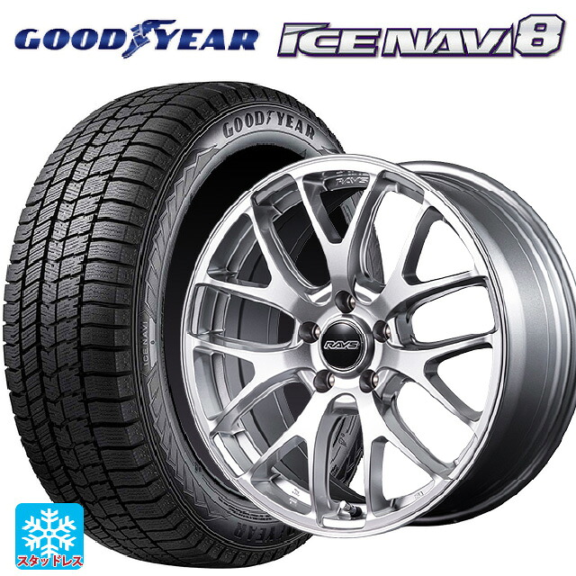 2025年製 215/45R18 89Q グッドイヤー アイスナビ8 レイズ RS 2X7FA-C SU 18-7.5J 国産車用 スタッドレスタイヤホイール4本セット