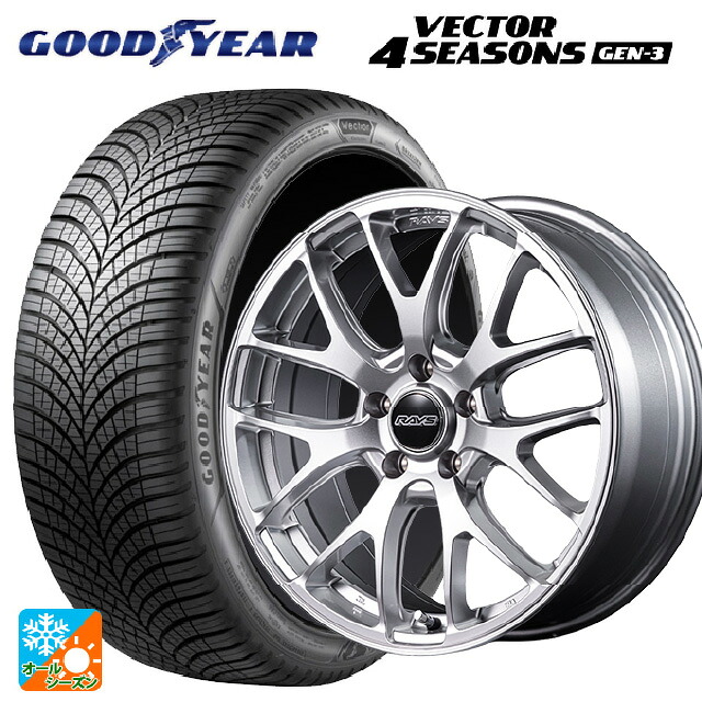 225/45R18 95W XL グッドイヤー ベクター4シーズンズ ジェン3 レイズ RS 2X7FA-C SU 18-7.5J 国産車用 オールシーズンタイヤホイール4本セット