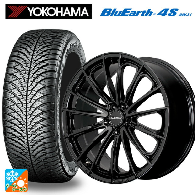 225/50R18 99W XL ヨコハマ ブルーアース4S AW21 # レイズ RS ヴォウジェ SE BXZ 18-7J 国産車用 オールシーズンタイヤホイール4本セット