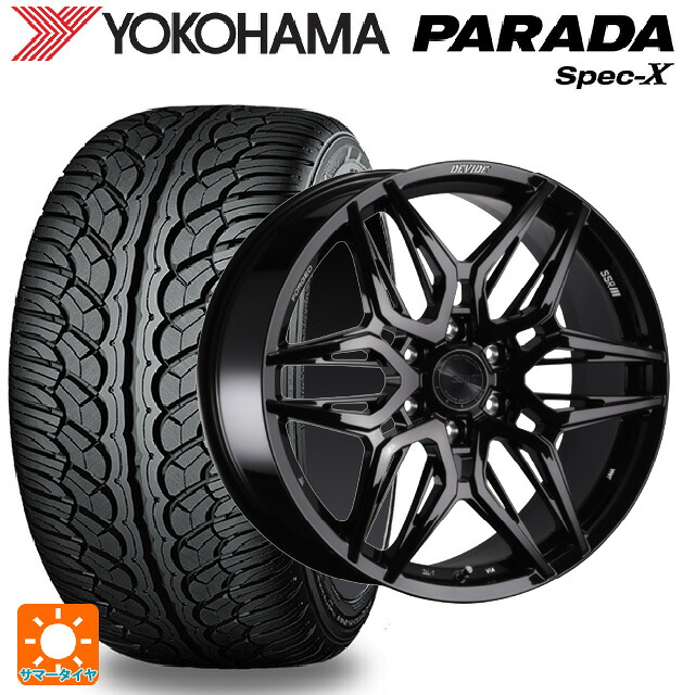 レクサス GX(250系)用 285/45R22 114V ヨコハマ パラダ PA02 タナベ SSR ディバイド LG F グロスブラック 新品サマータイヤホイール 4本セット|タイヤホイール専門店コニシタイヤ