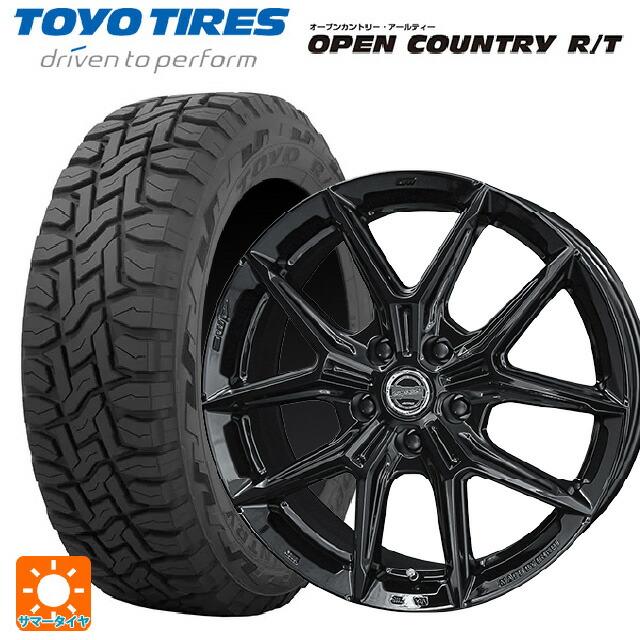 215/70R16 100Q トーヨー オープンカントリー RT ブラックレター 共豊 スマック アイジーテック グロスブラック 16-6.5J 国産車用 サマータイヤホイール4本セット