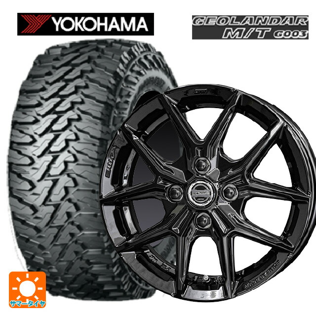 165/65R14 81/78Q ヨコハマ ジオランダー M/T G003 正規品 共豊 スマック アイジーテック グロスブラック 14-4.5J 国産車用 サマータイヤホイール4本セット