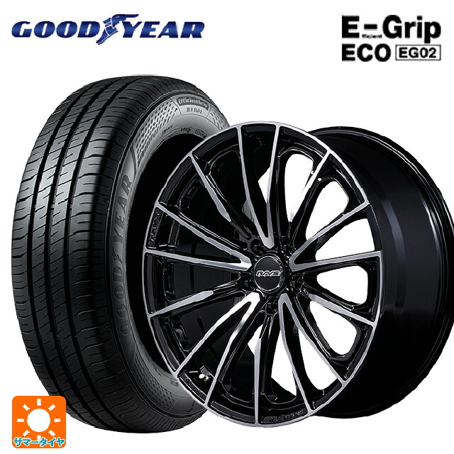 225/45R18 95W XL グッドイヤー エフィシェントグリップ エコ EG02 レイズ ベルサス ヴォウジェ SE スペックM BAZ 18-7J 国産車用 サマータイヤホイール4本セット