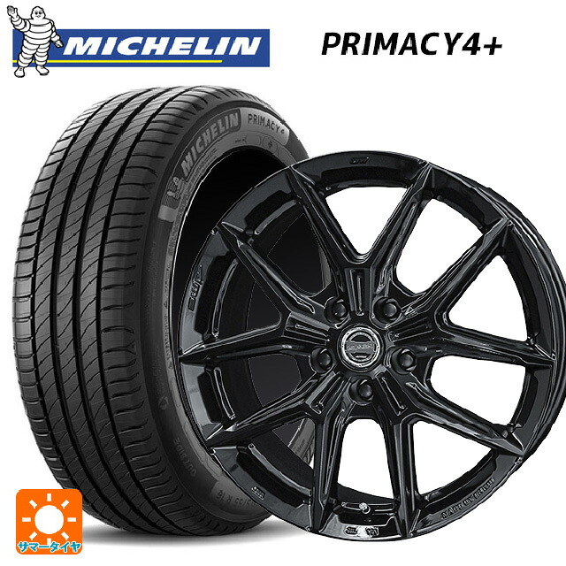 225/50R16 92W ミシュラン プライマシー4＋ 正規品 共豊 スマック アイジーテック グロスブラック 16-6J 国産車用 サマータイヤホイール4本セット