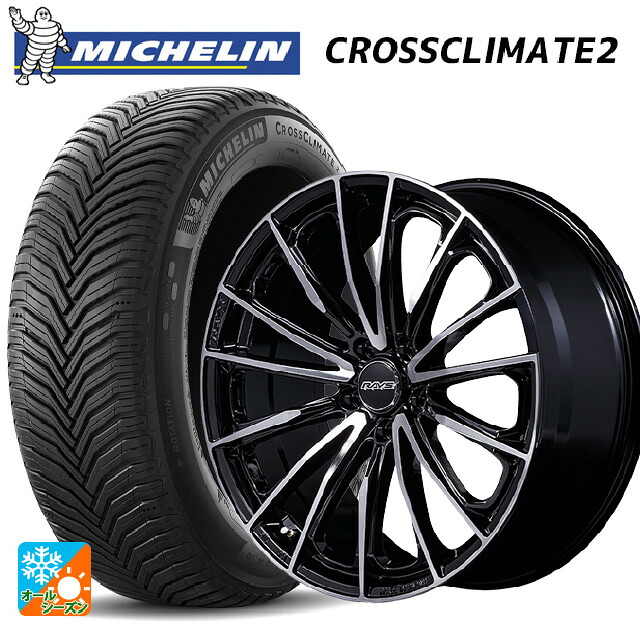 トヨタ ヴェルファイア(40系)用 225/55R19 99V ミシュラン クロスクライメイト2 SUV 正規品 # レイズ ベルサス ヴォウジェ SE スペックM BAZ 新品オールシーズンタイヤホイール 4本セット