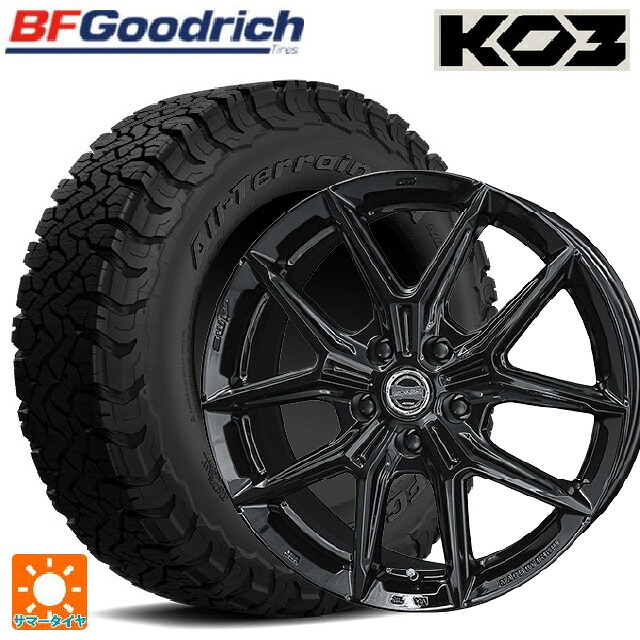 225/65R17 107/103S BFグッドリッチ オールテレーン TA KO3 ブラックレター 正規品 # 共豊 スマック アイジーテック グロスブラック 17-7J 国産車用 サマータイヤホイール4本セット|タイヤホイール専門店コニシタイヤ