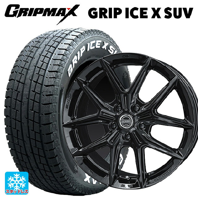 トヨタ bZ4X(11/15系)用 2022年製 235/60R18 107H XL グリップマックス グリップアイスX SUV ホワイトレター # 共豊 スマック アイジーテック グロスブラック 新品スタッドレスタイヤホイール 4本セット