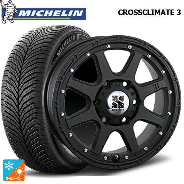 265/60R18 110H ミシュラン クロスクライメイト3 正規品 エムエルジェイ エクストリームJ Flat Black 18-8J 国産車用 オールシーズンタイヤホイール4本セット|タイヤホイール専門店コニシタイヤ