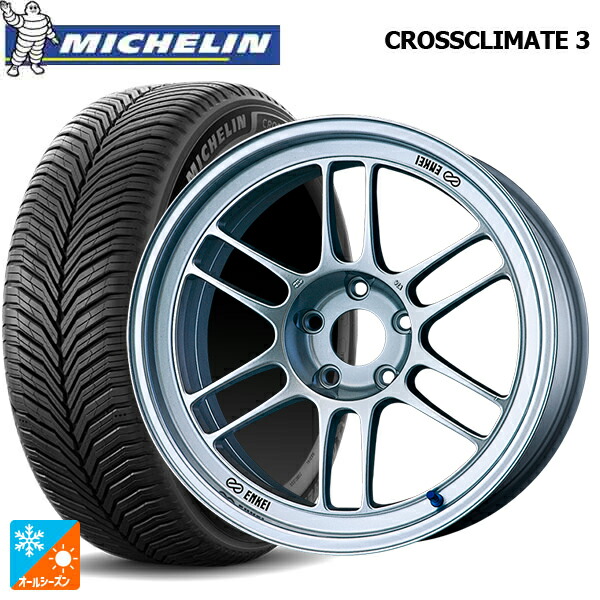 225/55R18 102V XL ミシュラン クロスクライメイト3 正規品 エンケイ レーシング RPF1 シルバー 18-7.5J 国産車用 オールシーズンタイヤホイール4本セット|タイヤホイール専門店コニシタイヤ