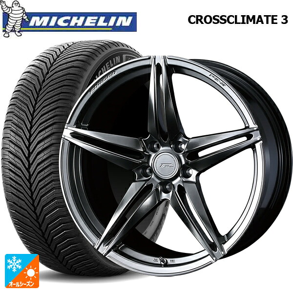 215/45R18 93W XL ミシュラン クロスクライメイト3 正規品 ウェッズ エフゼロ FZ-3 DIAMOND BLACK 18-7.5J 国産車用 オールシーズンタイヤホイール4本セット｜タイヤホイール専門店コニシタイヤ