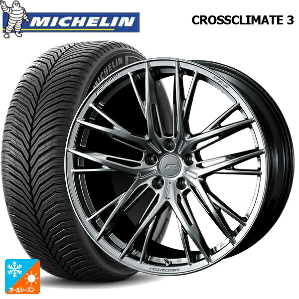 トヨタ ノア(90系)用 215/45R18 93W XL ミシュラン クロスクライメイト3 正規品 ウェッズ エフゼロ FZ-5 DIAMOND BLACK 新品オールシーズンタイヤホイール 4本セット｜タイヤホイール専門店コニシタイヤ