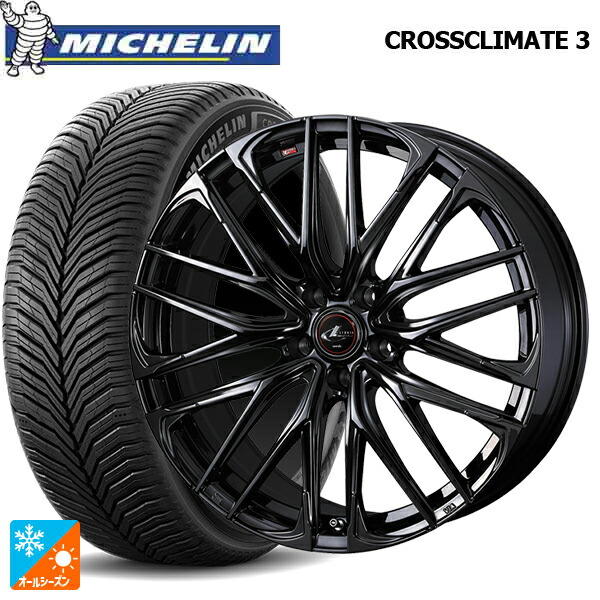 225/55R18 102V XL ミシュラン クロスクライメイト3 正規品 ウェッズ レオニス SK HYPER BMC 18-7J 国産車用 オールシーズンタイヤホイール4本セット|タイヤホイール専門店コニシタイヤ