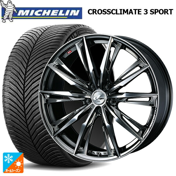 235/35R19 91Y XL ミシュラン クロスクライメイト3 スポーツ 正規品 ウェッズ レオニス GX BMCMC 19-8J 国産車用 オールシーズンタイヤホイール4本セット