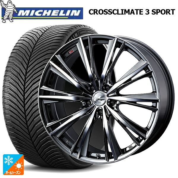 235/35R19 91Y XL ミシュラン クロスクライメイト3 スポーツ 正規品 ウェッズ レオニス WX BMCMC 19-8J 国産車用 オールシーズンタイヤホイール4本セット
