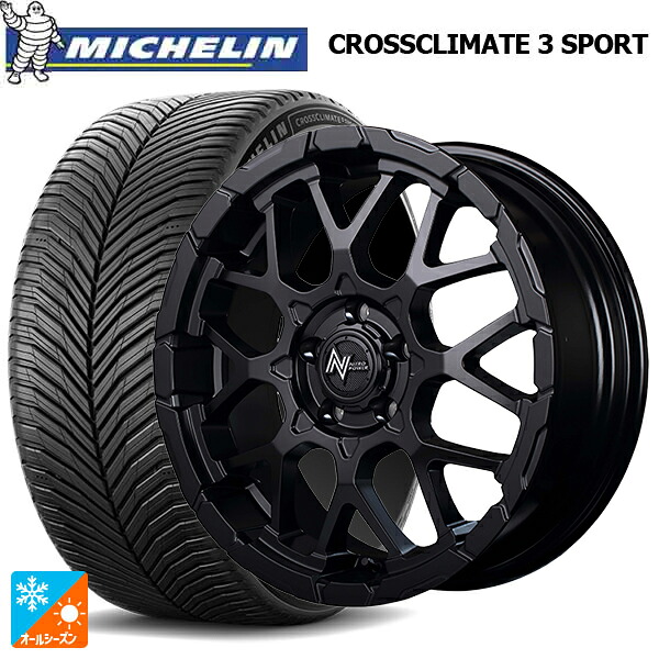 225/40R18 92Y XL ミシュラン クロスクライメイト3 スポーツ 正規品 エムアイディー ナイトロパワー M28バレットエス（訳あり） セミグロスブラック 18-7J 国産車用 オールシーズンタイヤホイール4本セット