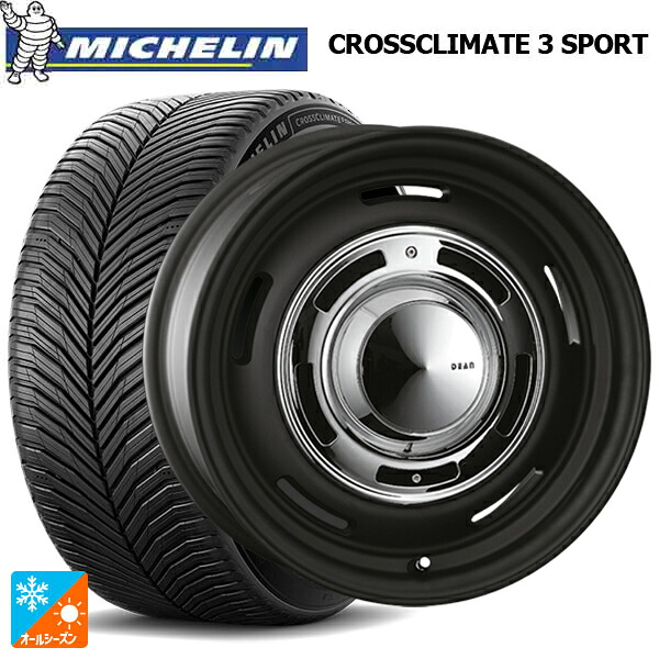 225/40R18 92Y XL ミシュラン クロスクライメイト3 スポーツ 正規品 クリムソン ディーン クロスカントリー マットブラック 18-8J 国産車用 オールシーズンタイヤホイール4本セット