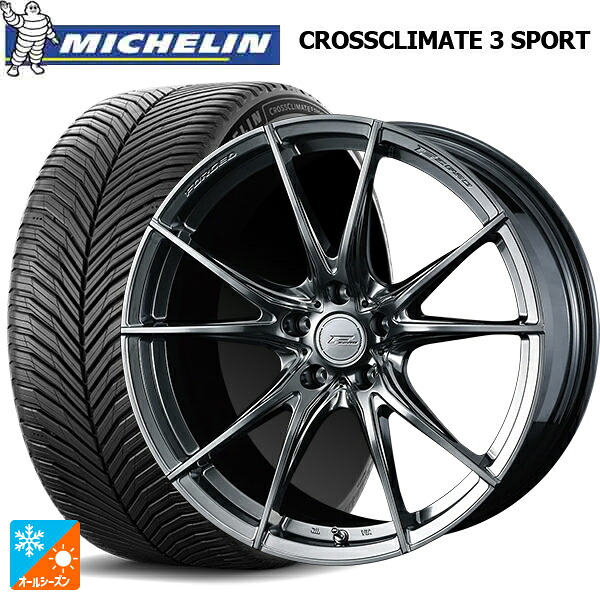 トヨタ GRヤリス(PA系)用 235/40R18 95Y XL ミシュラン クロスクライメイト3 スポーツ 正規品 ウェッズ エフゼロ FZ-2 DIAMOND BLACK 新品オールシーズンタイヤホイール 4本セット｜タイヤホイール専門店コニシタイヤ