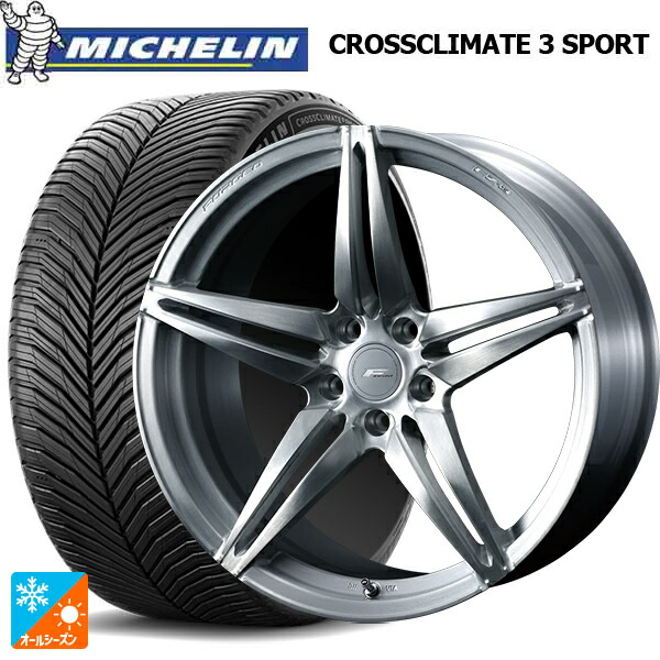 245/45R19 102Y XL ミシュラン クロスクライメイト3 スポーツ 正規品 ウェッズ エフゼロ FZ-3 BRUSHED 19-9J 国産車用 オールシーズンタイヤホイール4本セット