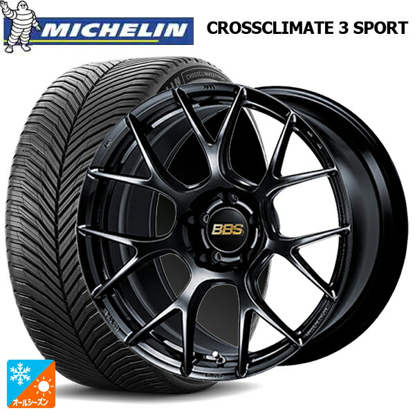 スバル レガシィアウトバック(BT系)用 245/45R19 102Y XL ミシュラン クロスクライメイト3 スポーツ 正規品 BBS RE-V7 BK 新品オールシーズンタイヤホイール 4本セット|タイヤホイール専門店コニシタイヤ