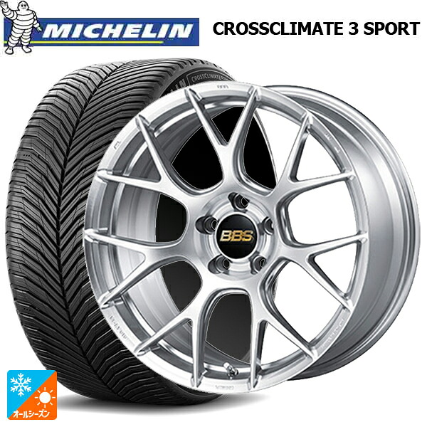 トヨタ GR86(ZN8)用 235/40R18 95Y XL ミシュラン クロスクライメイト3 スポーツ 正規品 BBS RE-V7 DS 新品オールシーズンタイヤホイール 4本セット