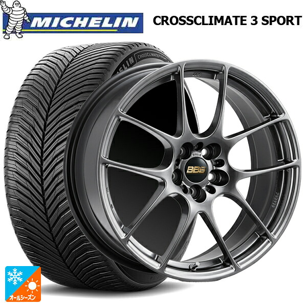 トヨタ GRカローラ(4BA-GZEA14H)用 235/40R18 95Y XL ミシュラン クロスクライメイト3 スポーツ 正規品 BBS RF DB 新品オールシーズンタイヤホイール 4本セット