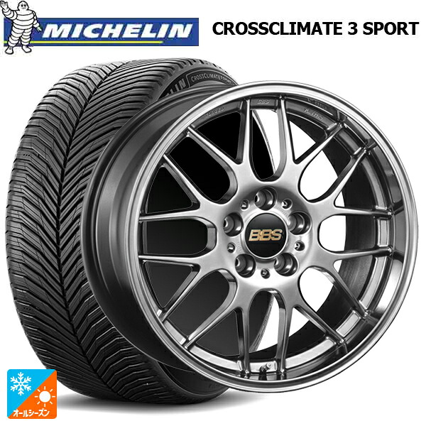 トヨタ GR86(ZN8)用 225/40R18 92Y XL ミシュラン クロスクライメイト3 スポーツ 正規品 BBS RG-R DB 新品オールシーズンタイヤホイール 4本セット