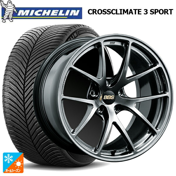 トヨタ GR86(ZN8)用 235/40R18 95Y XL ミシュラン クロスクライメイト3 スポーツ 正規品 BBS RI-A DB 新品オールシーズンタイヤホイール 4本セット