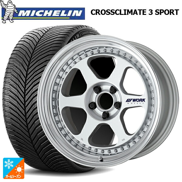 トヨタ アルファード(30系)用 245/40R19 98Y XL ミシュラン クロスクライメイト3 スポーツ 正規品 ワーク マイスター L1 3ピース MSL 新品オールシーズンタイヤホイール 4本セット