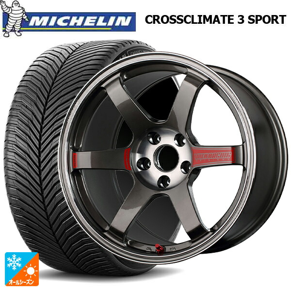 235/35R19 91Y XL ミシュラン クロスクライメイト3 スポーツ 正規品 レイズ ボルクレーシング TE37 サーガ SL PG 19-8.5J 国産車用 オールシーズンタイヤホイール4本セット