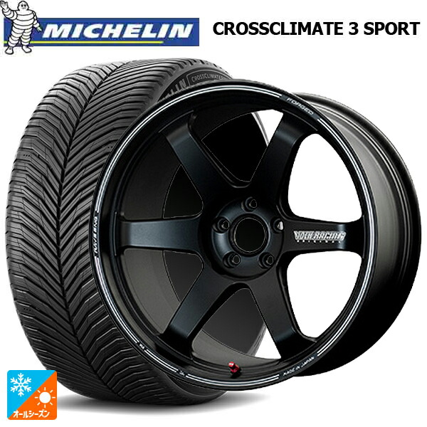 245/45R19 102Y XL ミシュラン クロスクライメイト3 スポーツ 正規品 レイズ ボルクレーシング TE37ウルトラ トラックエディション2 BC 19-8.5J 国産車用 オールシーズンタイヤホイール4本セット
