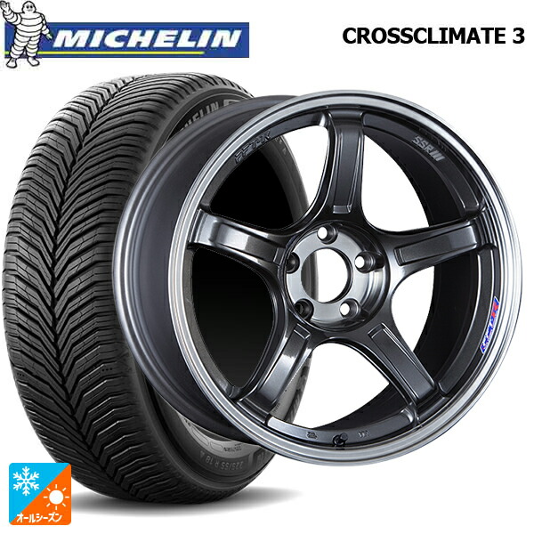 215/45R18 93W XL ミシュラン クロスクライメイト3 正規品 タナベ SSR GT X03 マシンドグラファイトガンメタ+スモーククリア 18-7.5J 国産車用 オールシーズンタイヤホイール4本セット|タイヤホイール専門店コニシタイヤ