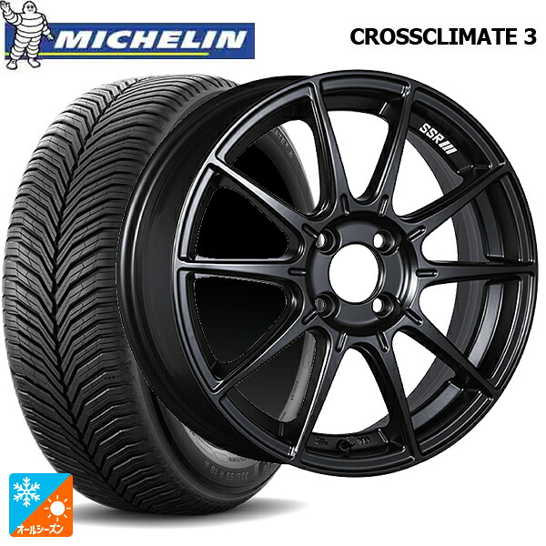 225/45R17 94Y XL ミシュラン クロスクライメイト3 正規品 タナベ SSR GT X01 フラットブラック 17-7J 国産車用 オールシーズンタイヤホイール4本セット|タイヤホイール専門店コニシタイヤ
