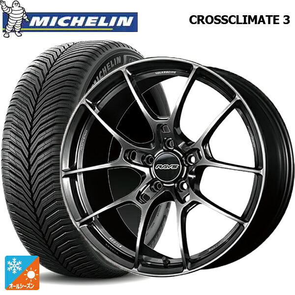 トヨタ プリウス(60系)用 225/45R19 96W XL ミシュラン クロスクライメイト3 正規品 レイズ ボルクレーシング G025 HK 新品オールシーズンタイヤホイール 4本セット｜タイヤホイール専門店コニシタイヤ