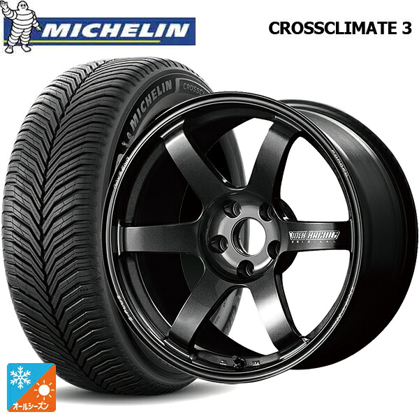 205/55R17 95V XL ミシュラン クロスクライメイト3 正規品 レイズ ボルクレーシング TE37サーガ S-プラス MM 17-7J 国産車用 オールシーズンタイヤホイール4本セット｜タイヤホイール専門店コニシタイヤ 202,380円