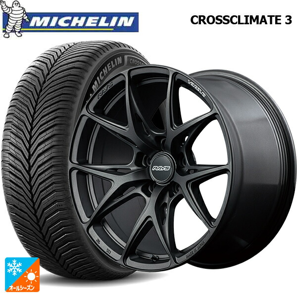 225/50R18 95V ミシュラン クロスクライメイト3 正規品 レイズ ベルサス VV21S APJ 18-8J 国産車用 オールシーズンタイヤホイール4本セット