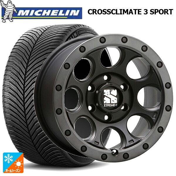 225/40R18 92Y XL ミシュラン クロスクライメイト3 スポーツ 正規品 エムエルジェイ エクストリームJ XJ03 Flat Black Smoke 18-8J 国産車用 オールシーズンタイヤホイール4本セット｜タイヤホイール専門店コニシタイヤ