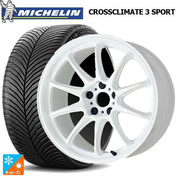 トヨタ GR86(ZN8)用 225/40R18 92Y XL ミシュラン クロスクライメイト3 スポーツ 正規品 ワーク エモーション ZR10 AZW 新品オールシーズンタイヤホイール 4本セット