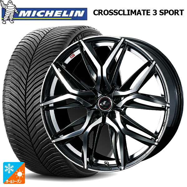 トヨタ GR86(ZN8)用 235/40R18 95Y XL ミシュラン クロスクライメイト3 スポーツ 正規品 ウェッズ レオニス LM PBMC 新品オールシーズンタイヤホイール 4本セット|タイヤホイール専門店コニシタイヤ