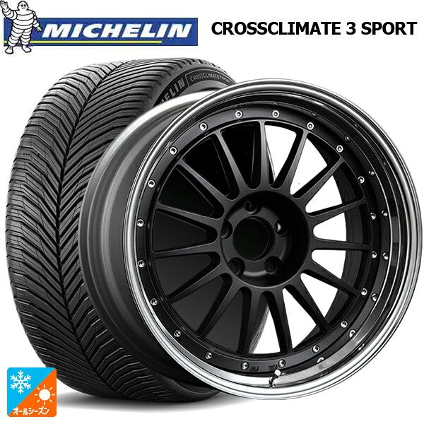 225/40R18 92Y XL ミシュラン クロスクライメイト3 スポーツ 正規品 タナベ SSR プロフェッサー TF1 フラットブラック 18-7J 国産車用 オールシーズンタイヤホイール4本セット