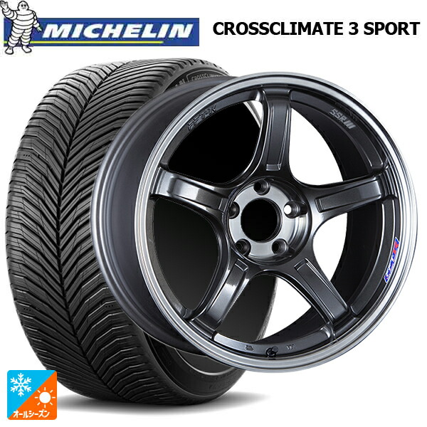 245/40R19 98Y XL ミシュラン クロスクライメイト3 スポーツ 正規品 タナベ SSR GT X03 マシンドグラファイトガンメタ+スモーククリア 19-8.5J 国産車用 オールシーズンタイヤホイール4本セット|タイヤホイール専門店コニシタイヤ