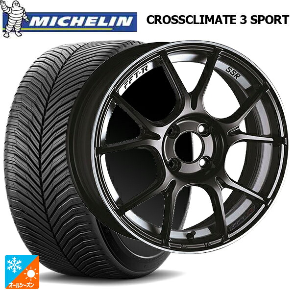 245/40R19 98Y XL ミシュラン クロスクライメイト3 スポーツ 正規品 タナベ SSR GT X02 グロスブラック 19-8.5J 国産車用 オールシーズンタイヤホイール4本セット|タイヤホイール専門店コニシタイヤ