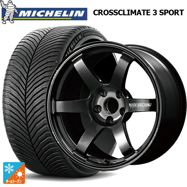 トヨタ GR86(ZN8)用 225/40R18 92Y XL ミシュラン クロスクライメイト3 スポーツ 正規品 レイズ ボルクレーシング TE37サーガ S-プラス MM 新品オールシーズンタイヤホイール 4本セット