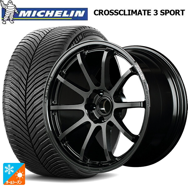 スバル WRX S4(VBH)用 255/40R18 99Y XL ミシュラン クロスクライメイト3 スポーツ 正規品 レイズ グラムライツ 57NR # 6NJ 新品オールシーズンタイヤホイール 4本セット|タイヤホイール専門店コニシタイヤ
