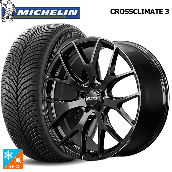 245/50R19 105V XL ミシュラン クロスクライメイト3 正規品 レイズ RS 2X7FT BXZ 19-8J 国産車用 オールシーズンタイヤホイール4本セット|タイヤホイール専門店コニシタイヤ