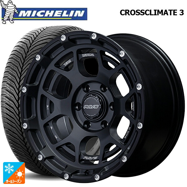265/60R18 110H ミシュラン クロスクライメイト3 正規品 レイズ チームデイトナ M6 BPL 18-9J 国産車用 オールシーズンタイヤホイール4本セット|タイヤホイール専門店コニシタイヤ