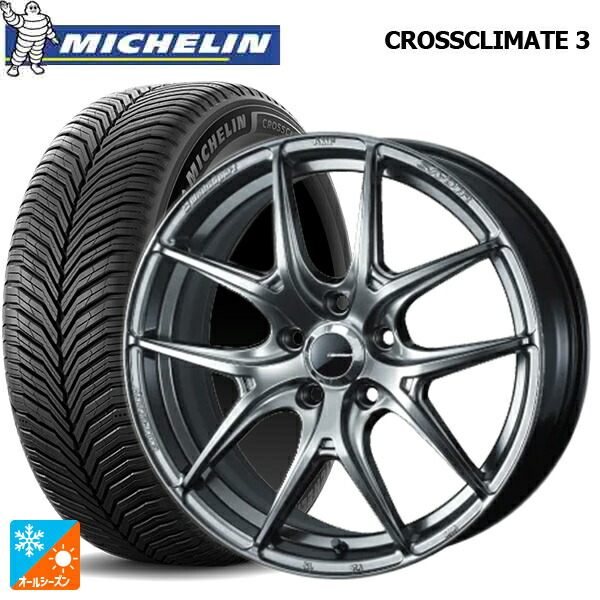 215/45R17 91Y XL ミシュラン クロスクライメイト3 正規品 ウェッズ ウェッズスポーツ SA 01R PSB 17-7J 国産車用 オールシーズンタイヤホイール4本セット|タイヤホイール専門店コニシタイヤ
