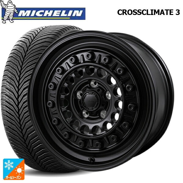 205/55R17 95V XL ミシュラン クロスクライメイト3 正規品 ジャパン三陽 ハイブロック ターマー サテンブラック 17-7.5J 国産車用 オールシーズンタイヤホイール4本セット 114,995円
