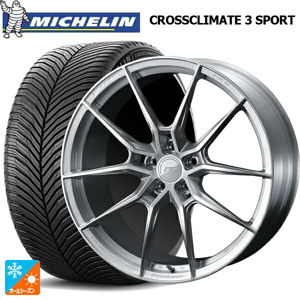245/40R20 99Y XL ミシュラン クロスクライメイト3 スポーツ 正規品 ウェッズ エフゼロ FZ-6 ブラッシュド 20-8.5J 国産車用 オールシーズンタイヤホイール4本セット