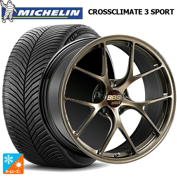 245/45R19 102Y XL ミシュラン クロスクライメイト3 スポーツ 正規品 BBS RI-D DG 19-9J 国産車用 オールシーズンタイヤホイール4本セット