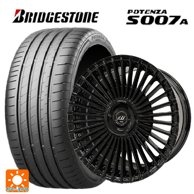 トヨタ アルファード(40系)用 245/35R21 96Y XL ブリヂストン ポテンザ S007A 正規品 ワーク イミッツ シュトラール ブラックエディション BLK 新品サマータイヤホイール 4本セット|タイヤホイール専門店コニシタイヤ